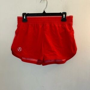 North & Acrux Running Short Women's Medium Red Heathered Lined Medium